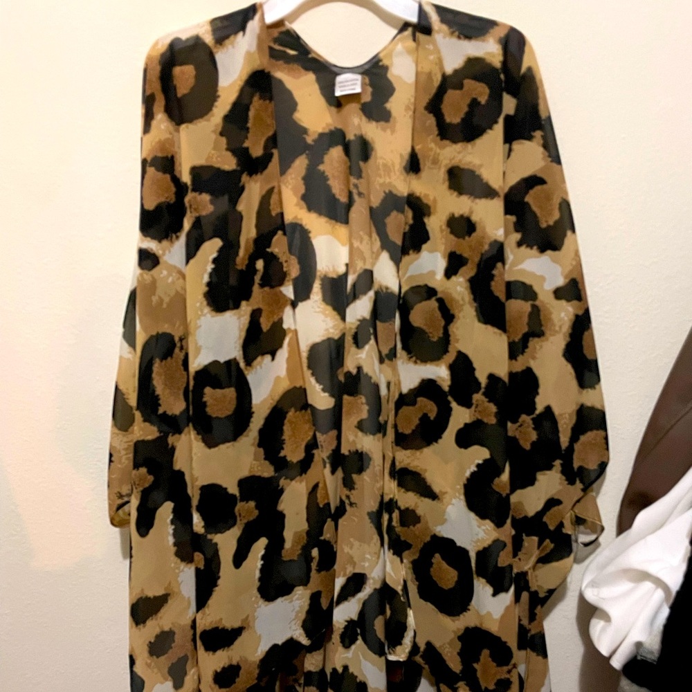 Animal print sheer cardigan size M/L